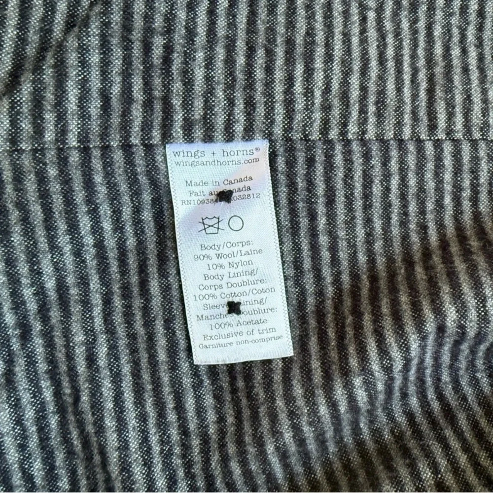 Wings + Horns Charcoal Wool Military-Style Field Jacket Mens Sz Large